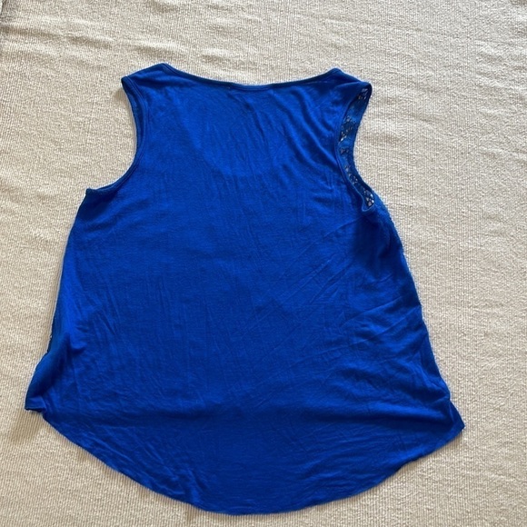 Living Doll Blue Embellished Front Tank. P/A1355/1 - Picture 6 of 9